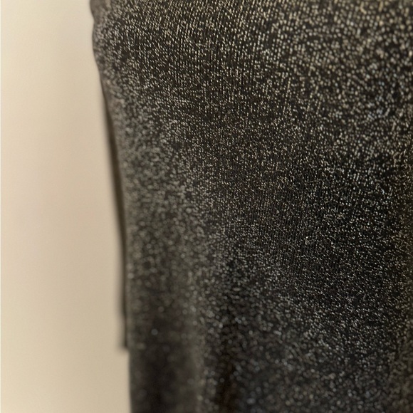 LOFT sweater dress. black with gold woven in, long sleeve Size PM. NWOT - Picture 2 of 9